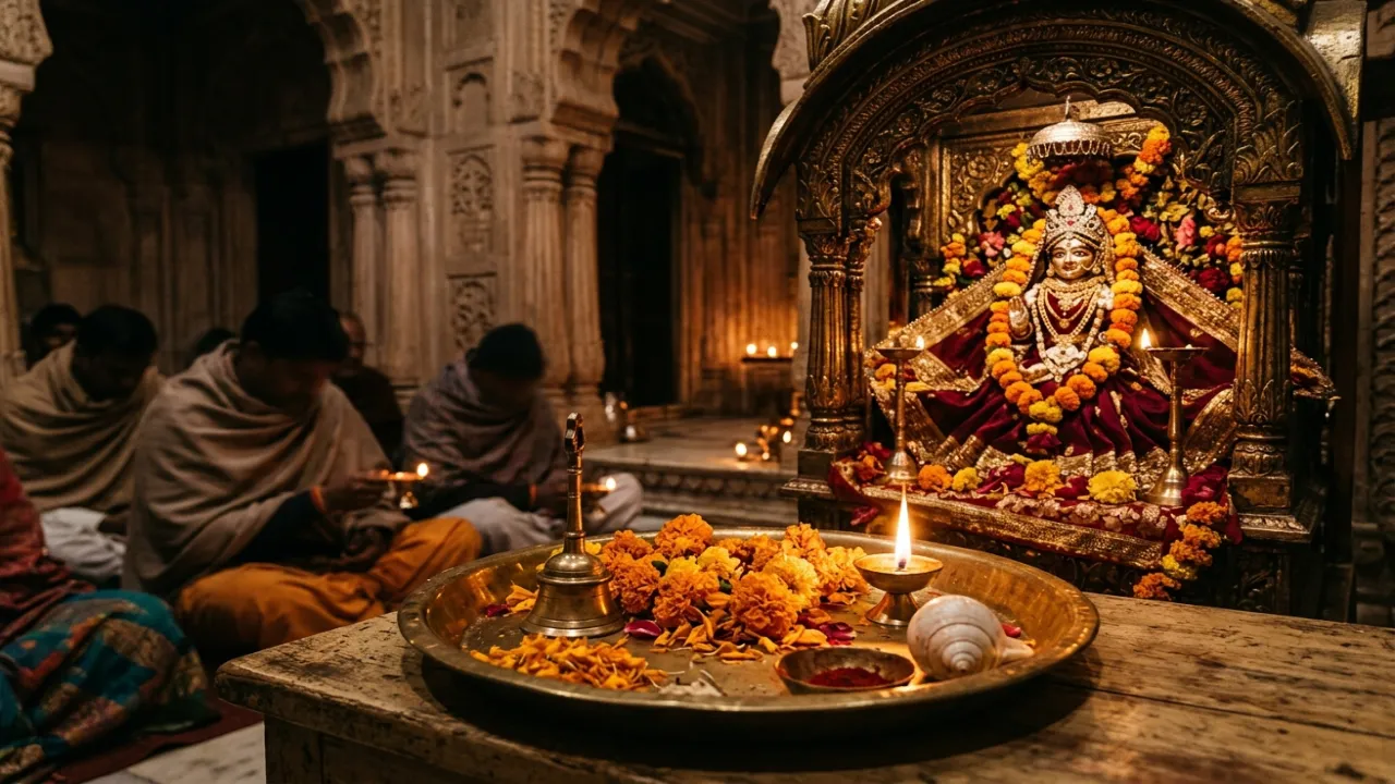 Shri Radharanis Abend-Aarti — die göttliche Atmosphäre des Naam Jap